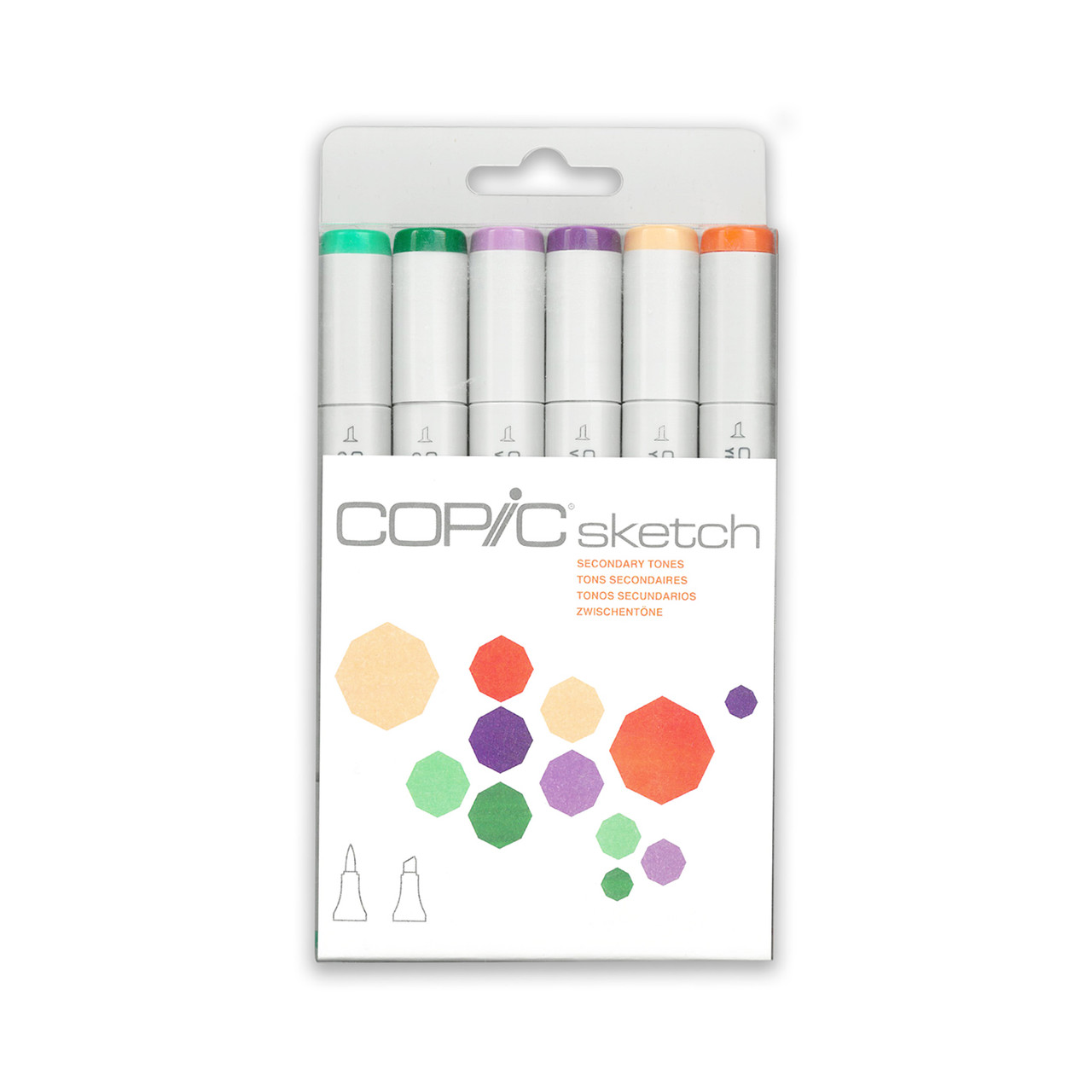 Copic Pale Pastels Alcohol Sketch Brush Markers Set of 6, Brand New. 