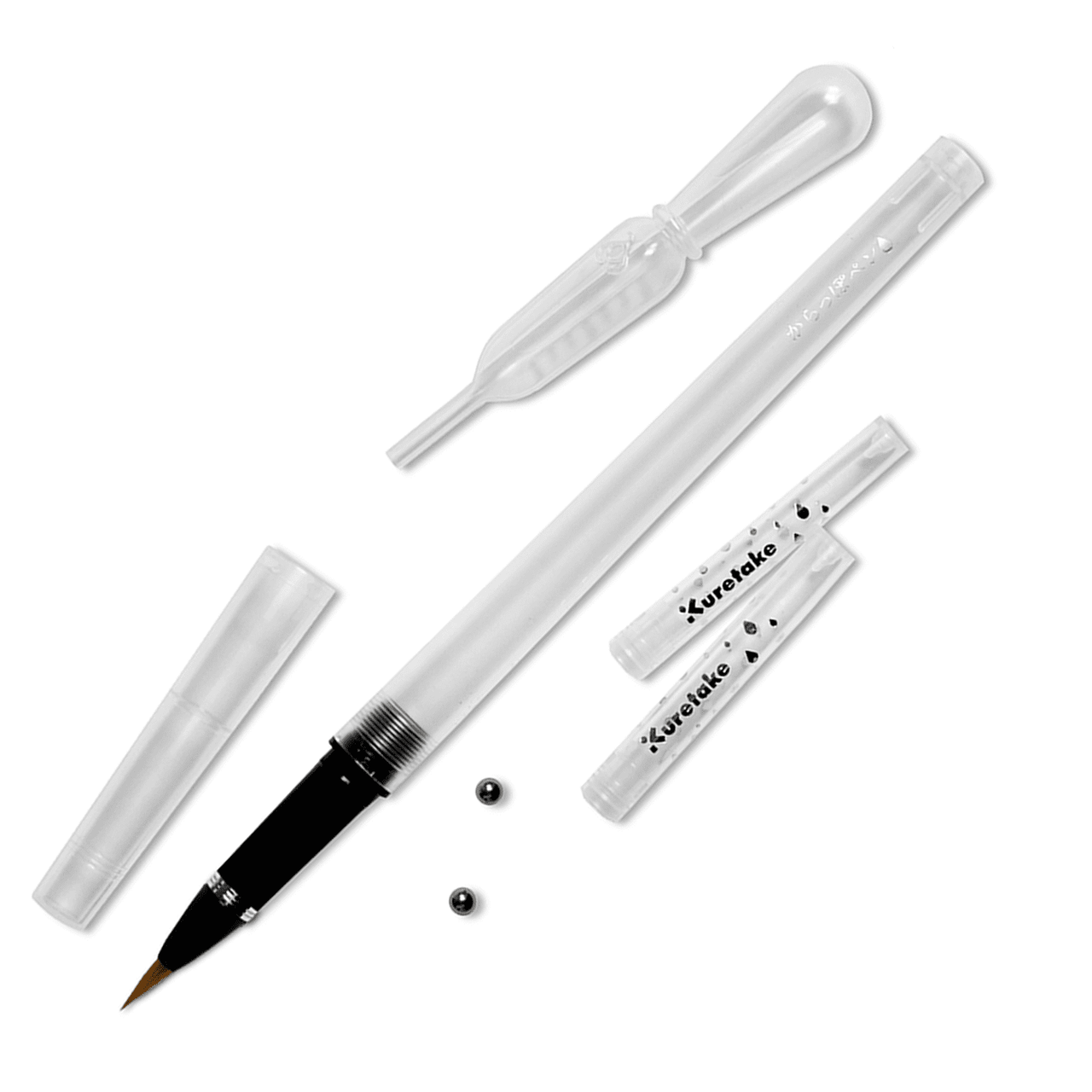 Kuretake Empty Karappo Pen, Cartridge Type, Bristle Brush