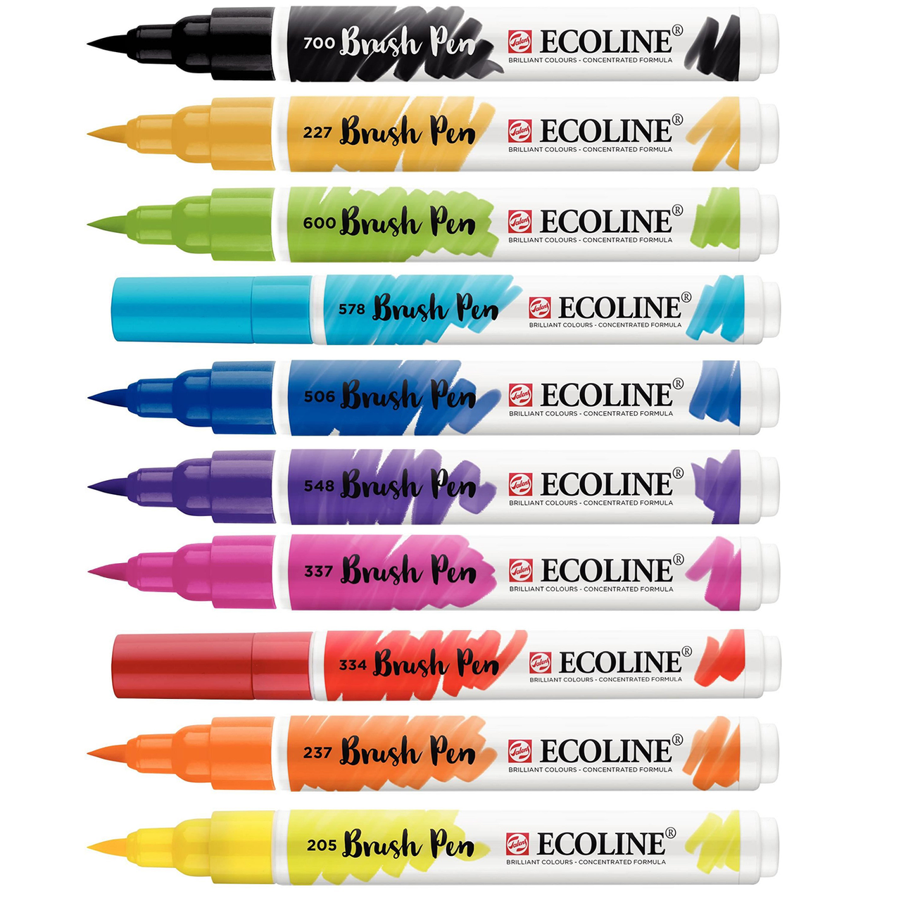 Talens Ecoline Brush Pen 10 set, Hand Lettering Colors 