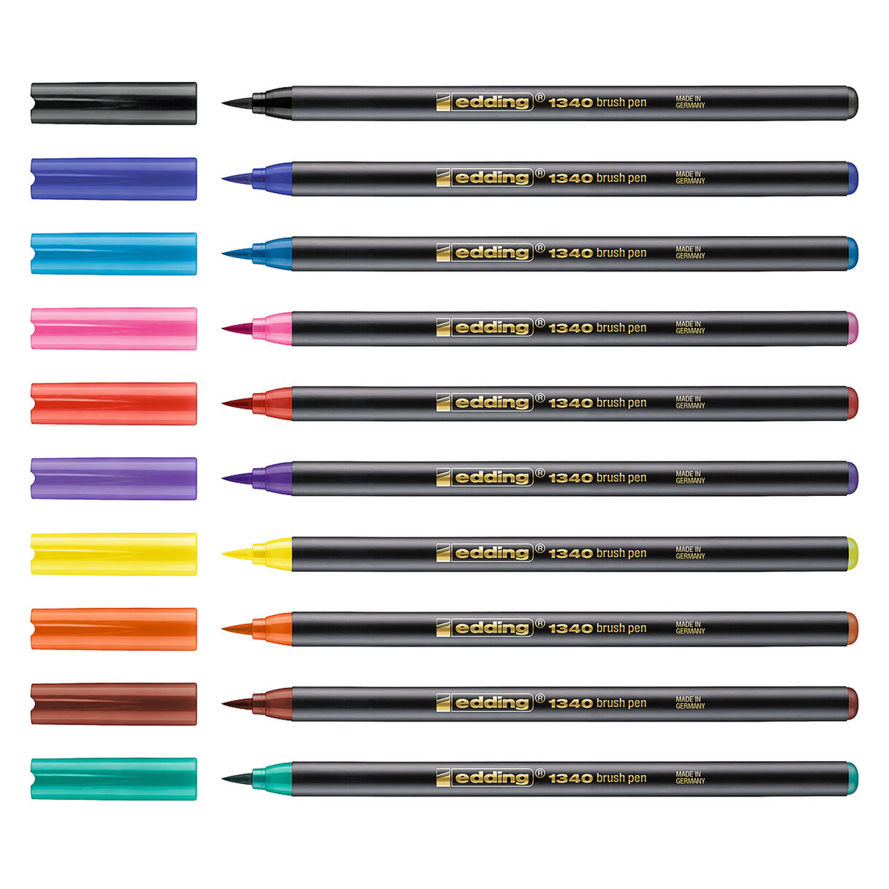 passend interview zonne edding 1340 Brush Pen, Brush Lettering Starter Set of 10