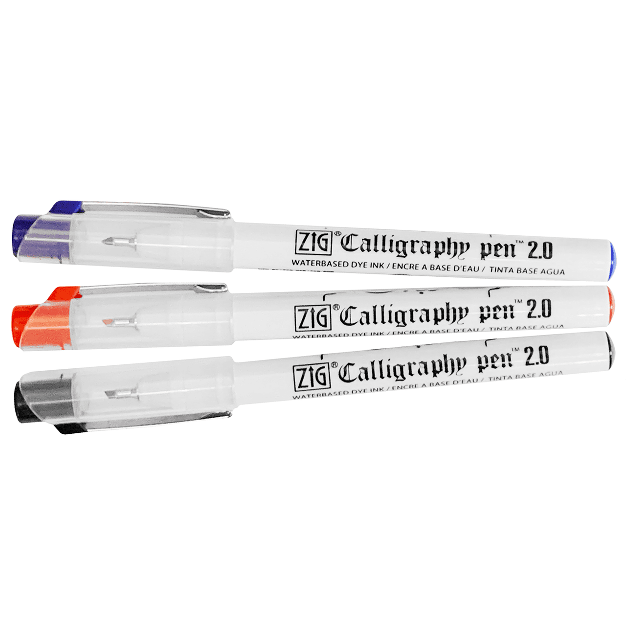 Zig Calligraphy Pen Oblique Tip 2.0 mm, Set of 3