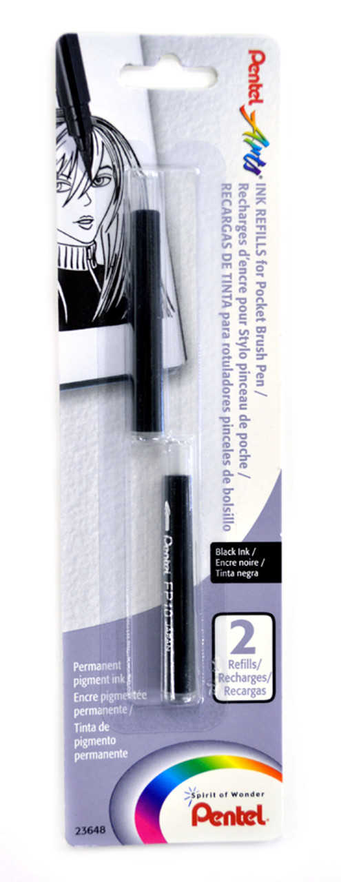 Pentel Arts Pocket Brush Pen, Medium, Black