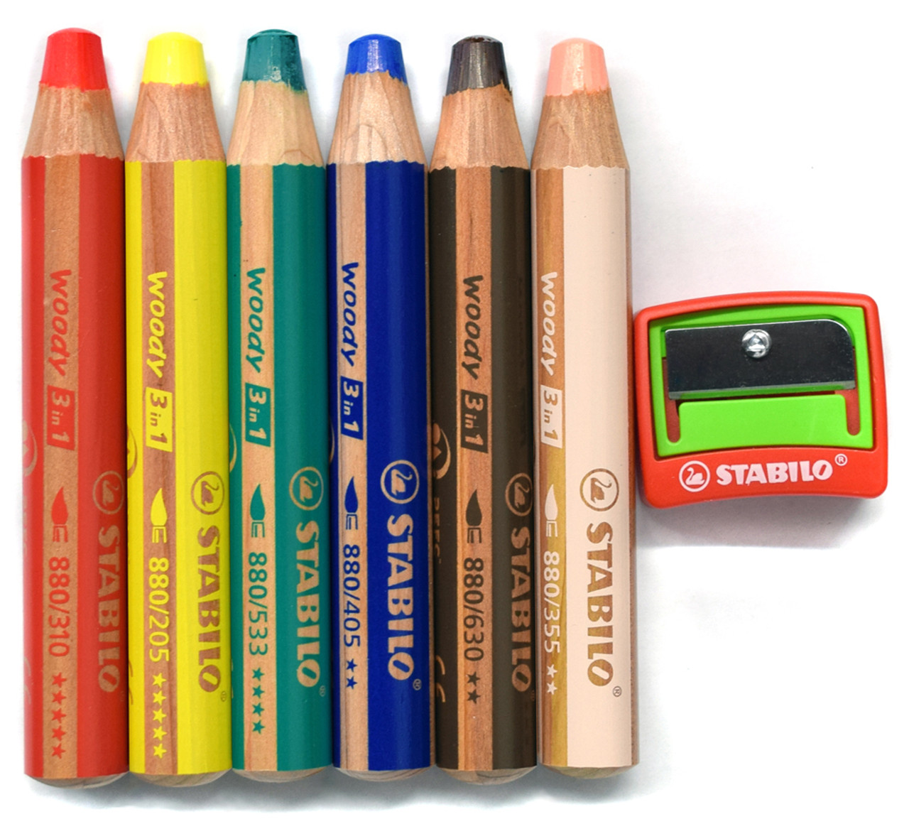 Nauwkeurig Het beste kust STABILO Woody 3 in 1, Set of 6 with Sharpener