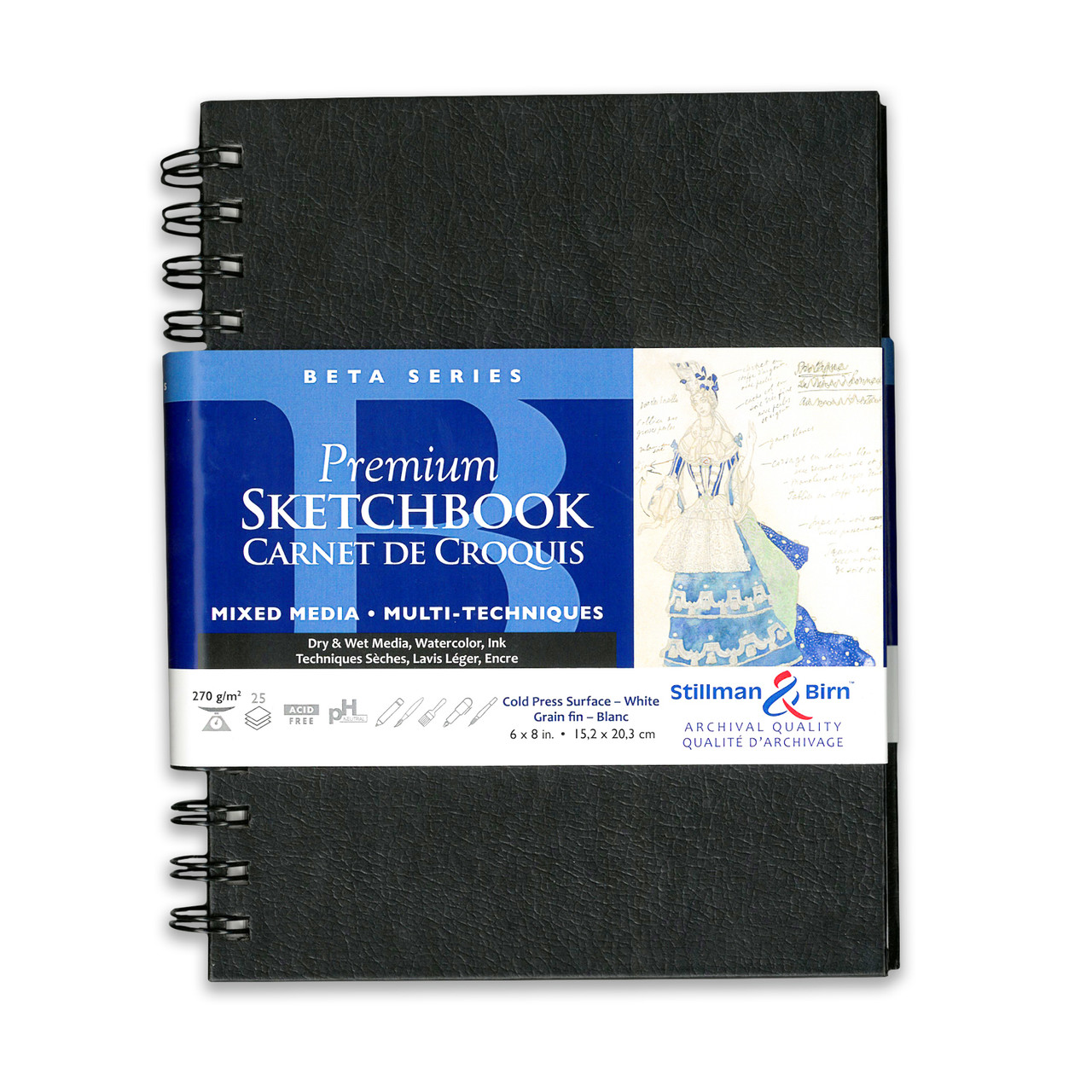 Borden & Riley Paris Paper Sketchbook - 9 x 12, 40 Sheets