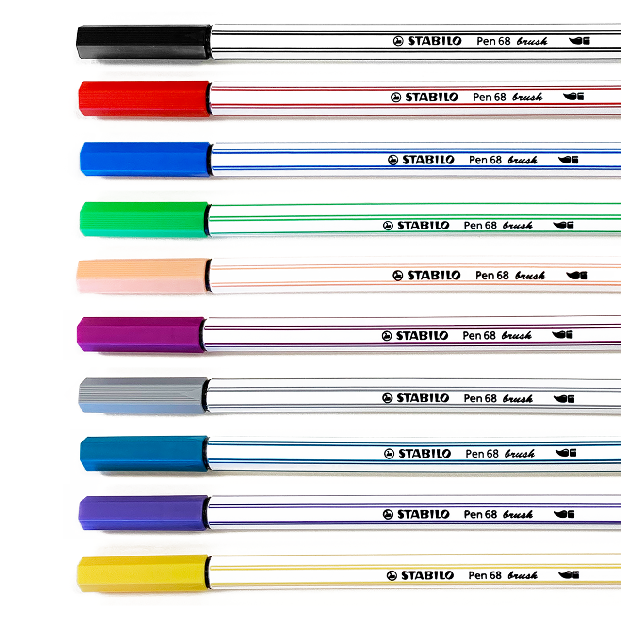 Motiveren controller consumptie STABILO Pen 68 Brush, Set of 10