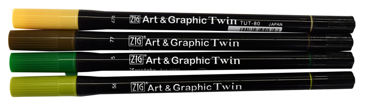 Zig Art & Graphic Twin Real Brush & Fine Markers