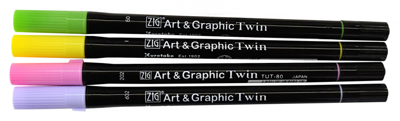 Zig Art & Graphic Twin Real Brush & Fine Markers