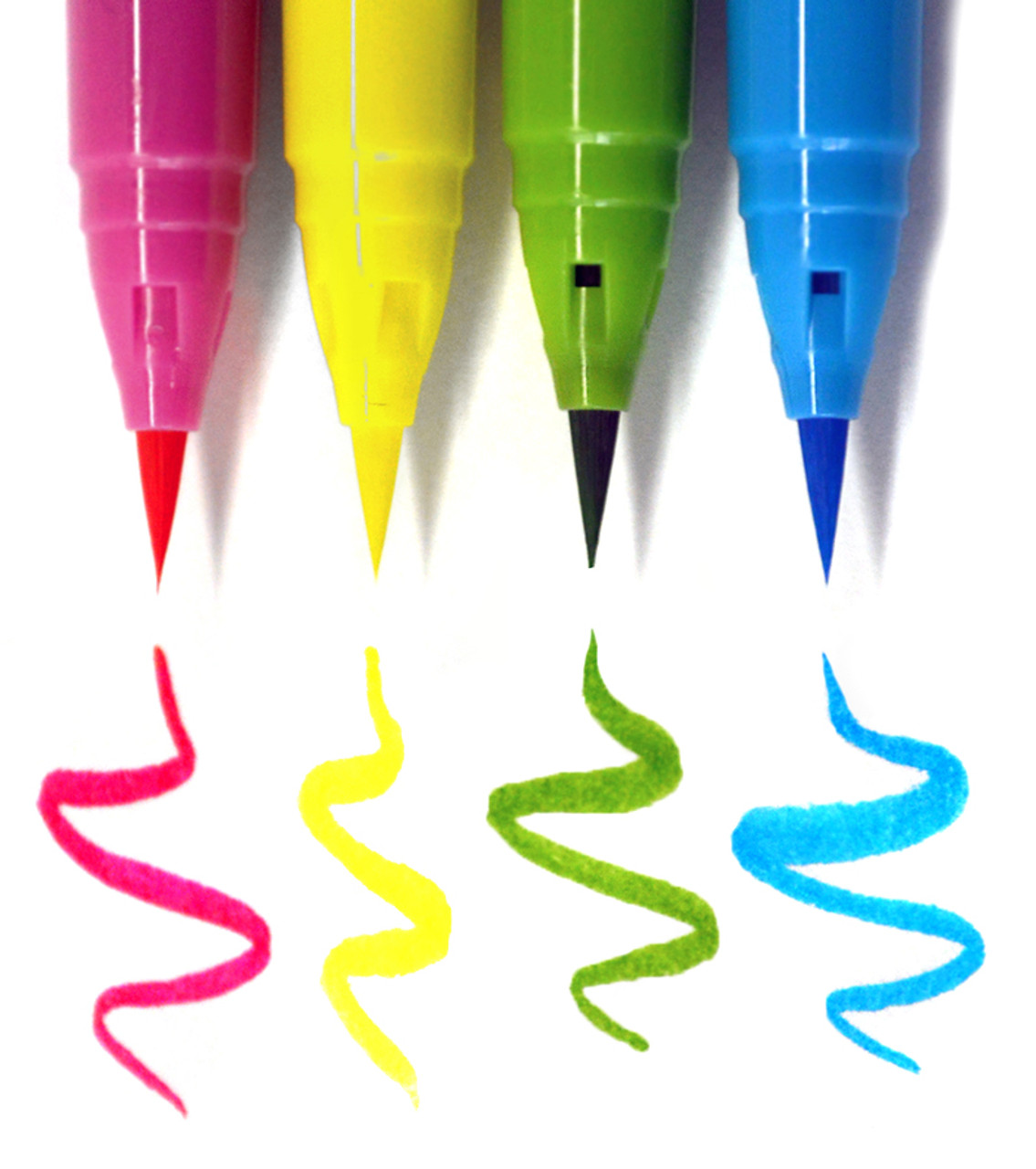 ZIG Kuretake Clean Color Real Brush Pen 4 Set, Pop Colours