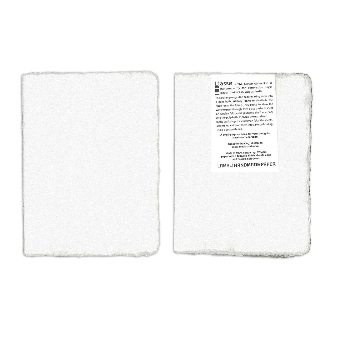 White Deckle-Edge Cotton Rag Paper