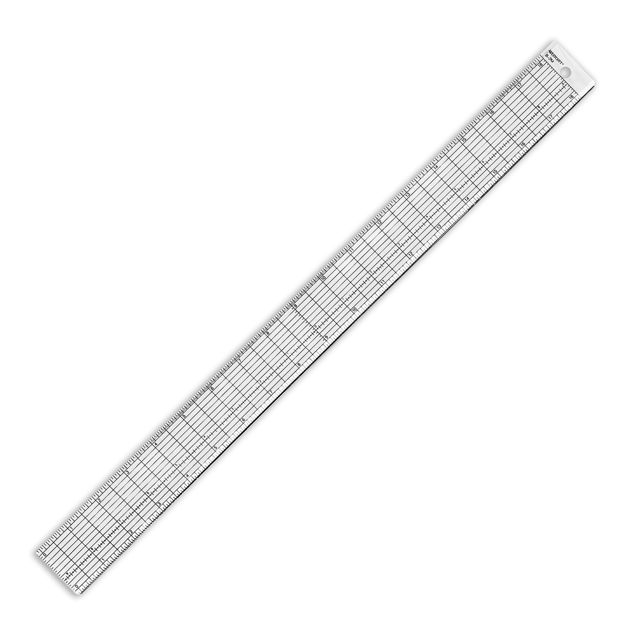 Westcott Clear Acrylic Grid Ruler with Cutting Edge, 18
