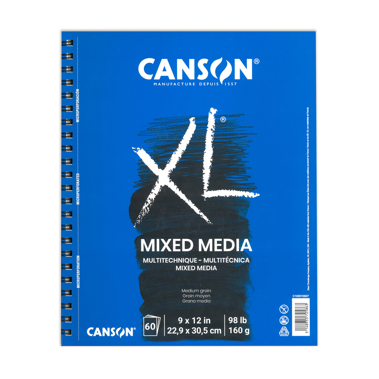 Canson XL Kraft 90 GSM Laid A4, 21x29.7cm Paper Spiral Pad(White, 60 S