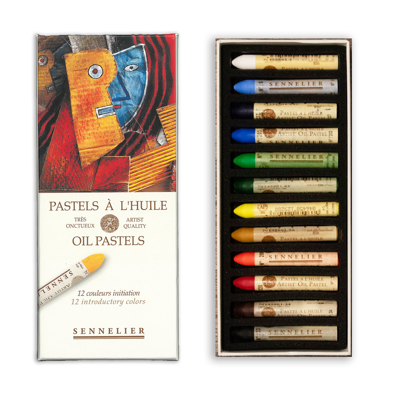 Sennelier Oil Pastels, Set of 12 Classic Colors