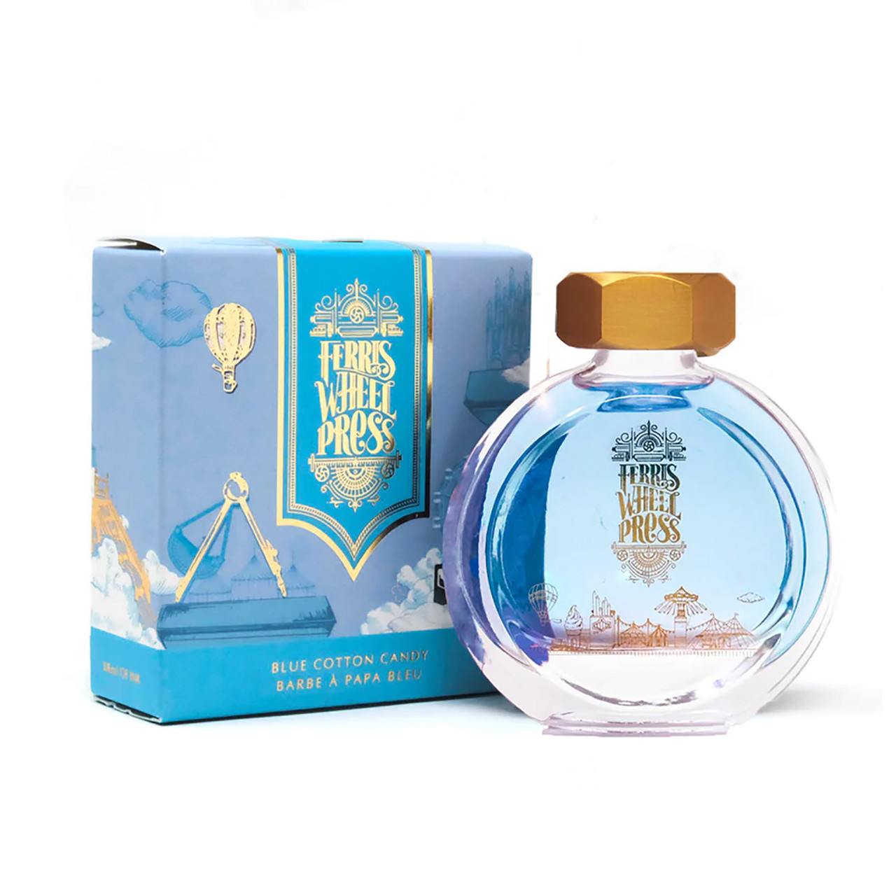 Ferris Wheel Press 38ml Fountain Pen Ink, Blue Cotton Candy