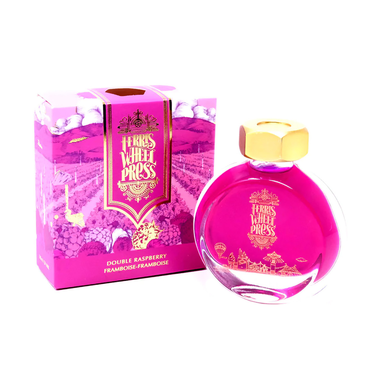 Ferris Wheel Press 38ml Fountain Pen Ink, Double Raspberry