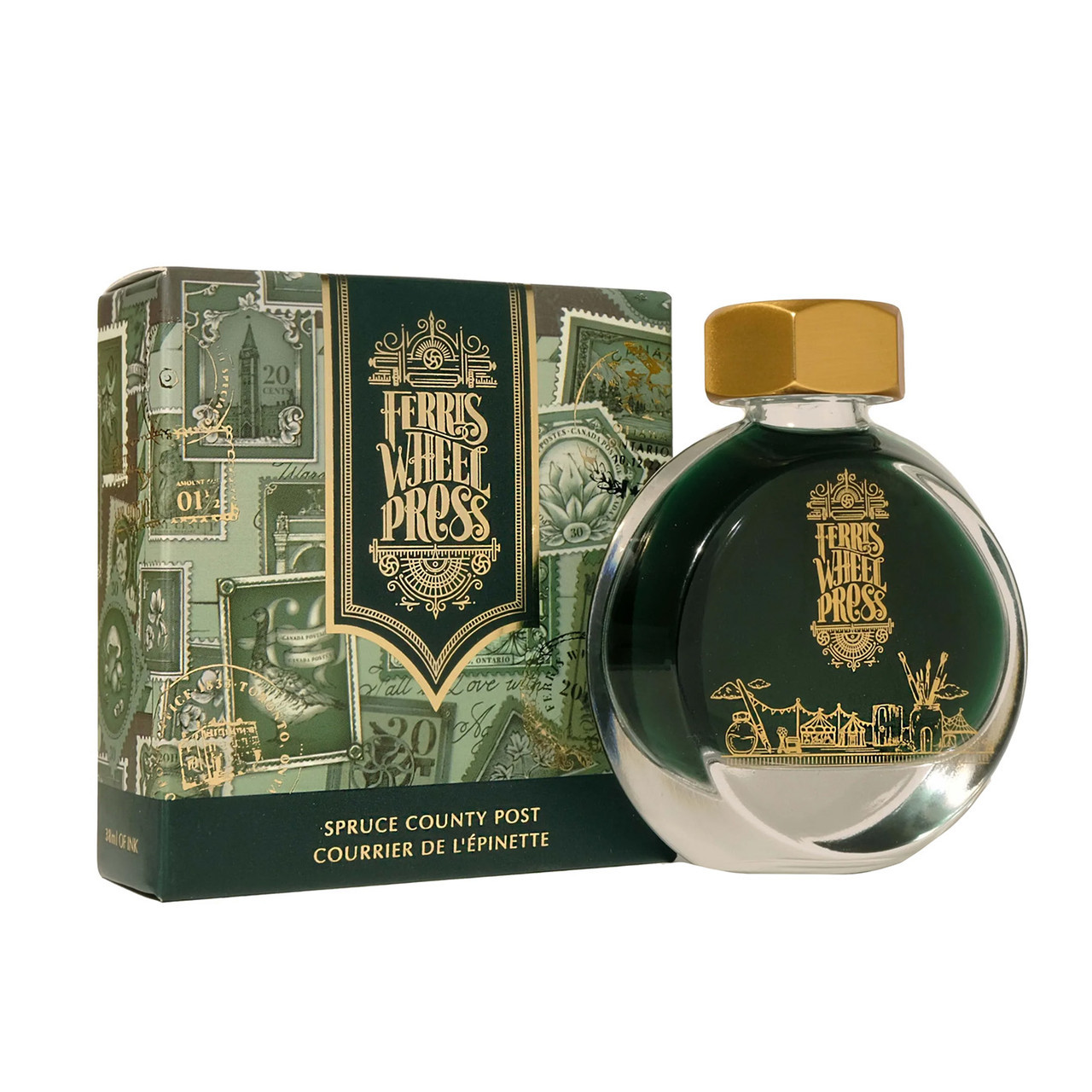 Ferris Wheel Press 38ml Fountain Pen Ink, Spruce County Post