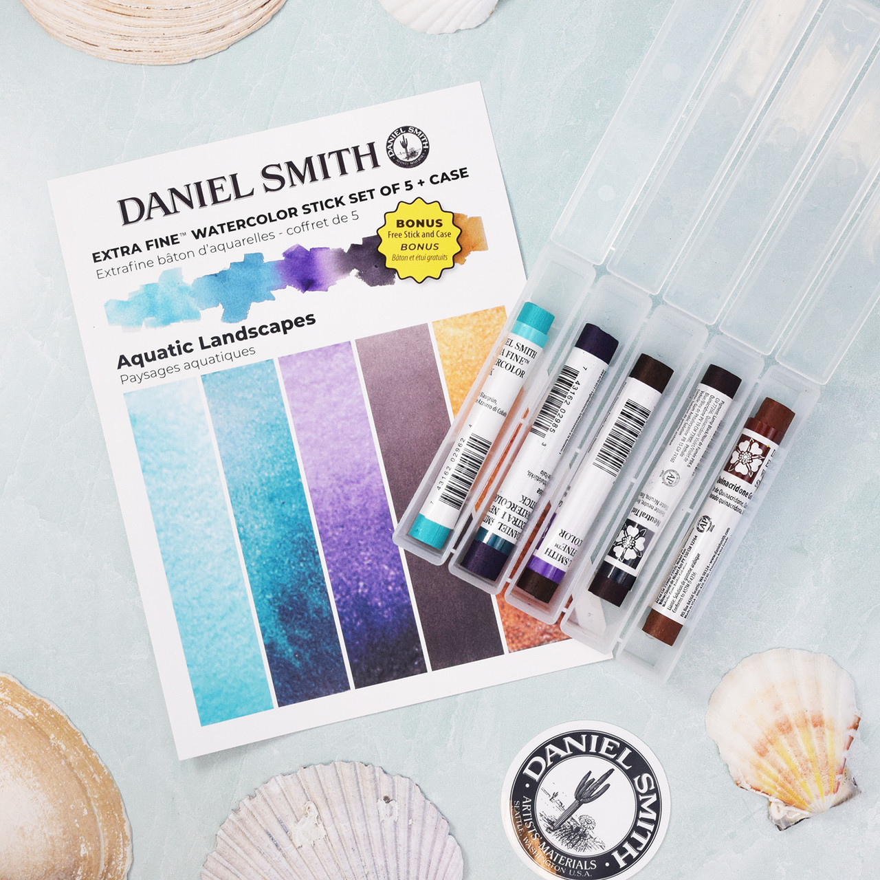 Daniel Smith Extra Fine Watercolor Sticks 5 pc Set, Core Colors