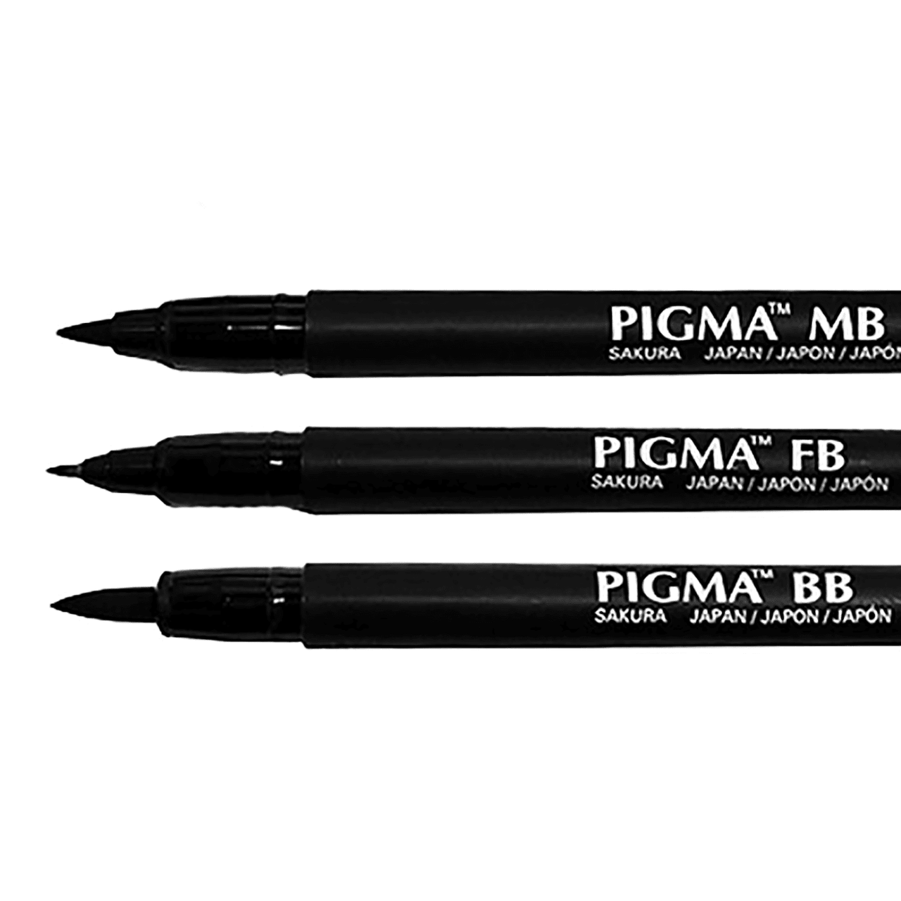Pigma Professional Brush Pen 3 Pack, Black