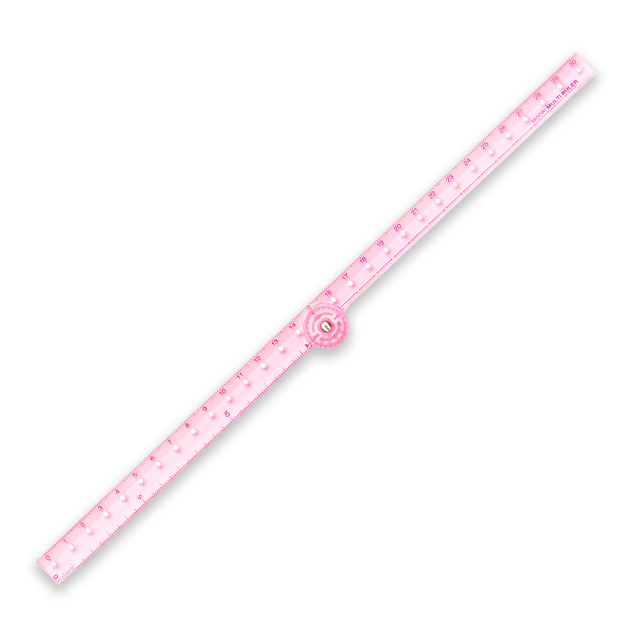 30cm Multi Angle Ruler In Transparent Pink 30cm Multi Angle Ruler In Transparent Pink