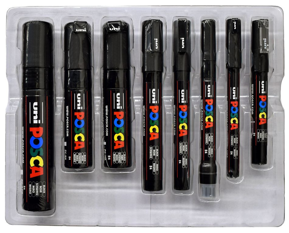 Posca Tip Variety Set- All White