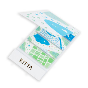 KITTA Basic Washi Tape Pack 15mm, Map