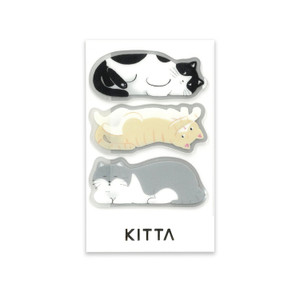 KITTA Clear Washi Tape Pack 15mm, Cat
