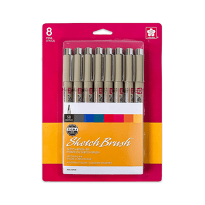  Sakura Pigma Sketch Brush Marker - Set of 8 