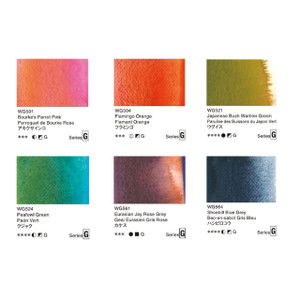  Holbein Artists' Watercolor 5ml, Granulating Bird Set of 6 