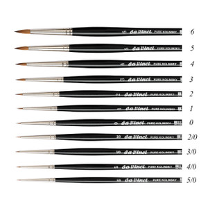  da Vinci Kolinsky Red Sable Retouch-Miniaturist Brush, Extra Short, Series 1505 