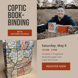  Coptic Bookbinding with Autumn McPeak - May 9, 2026 