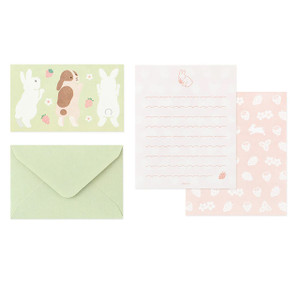  Midori Mini Letter Writing Set, Hungry Rabbit 