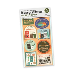 Traveler's Company TRAVELER'S Notebook 2027 Diary Customize Sticker Set 