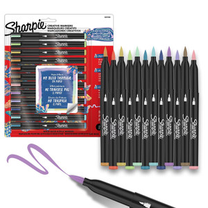  Sharpie Creative Marker, Brush Tip, Set of 12 Earth Tones 