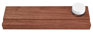 Solid Hardwood Pen Rest with Inkwell, Squared with Through-slot