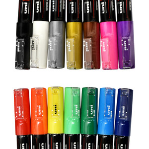 uni Posca Posca Paint Marker Extra Fine PC-1M, Multicolor Set of 14 