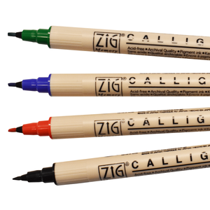 Zig Memory System Calligraphy Marker, Set of 4 Metallic Colors