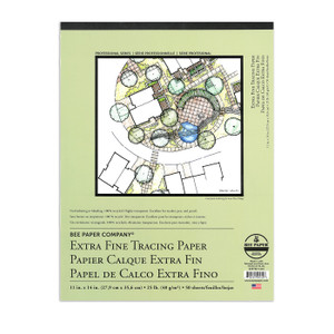 Bleedproof Extra Fine Tracing Pad, 50 sheets, 11" x 14"