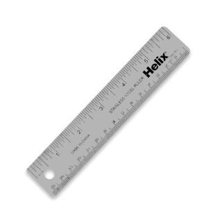 Helix Stainless Steel Ruler with Cork Back, 6"