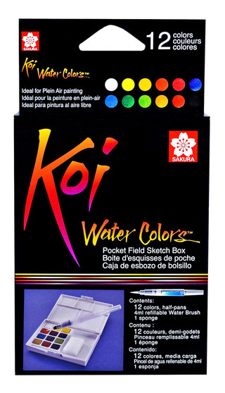 Sakura Koi Watercolors, Pocket Field Sketch Box of 12