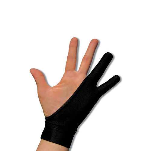 OTraki 4pcs Two Finger Drawing Gloves for Small Hand Anti Smudge