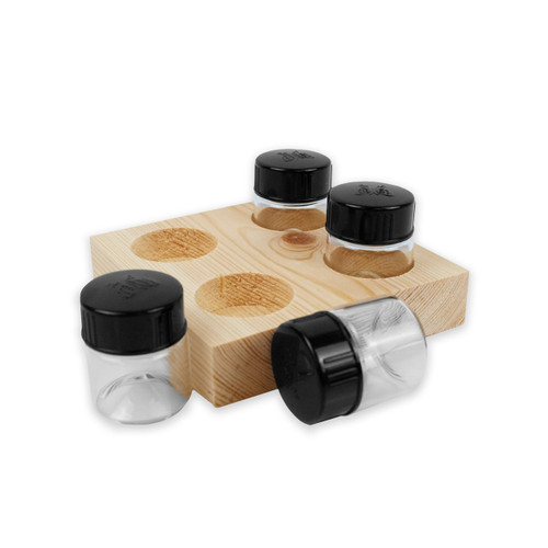Paper & Ink Arts Dinky Dips with Glass Vials, 4 Jar Square Paper & Ink Arts Dinky Dips with Glass Vials, 4 Jar Square
