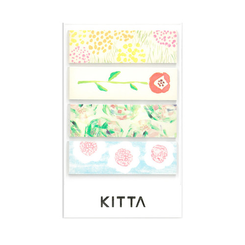 KITTA Basic Washi Tape Pack 15mm, Flower 2