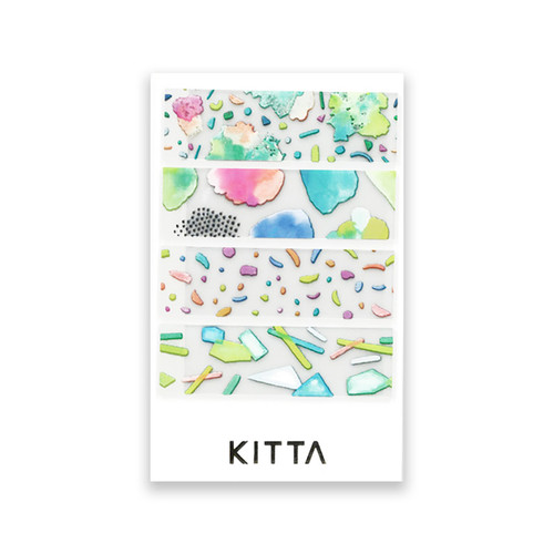 KITTA Clear Washi Tape Pack 15mm, Shine