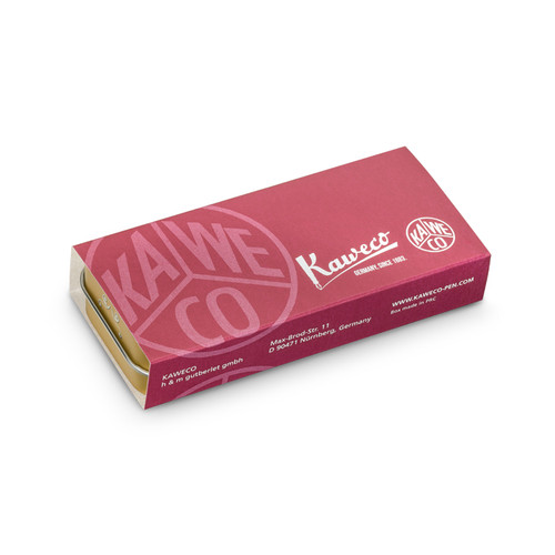 A ruby red box that says "Kaweco" on the top.