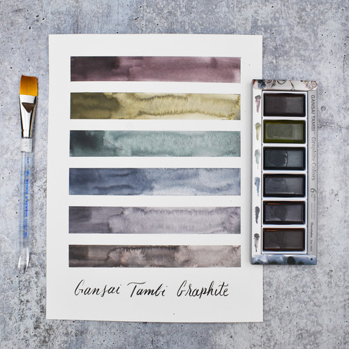 Gansai Tambi Watercolors - Graphite Colors