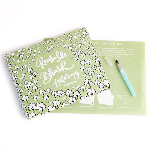 Reusable Brush Lettering Workbook by Zinnia Chen and Luis Chiang