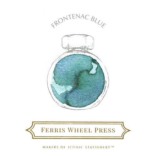 Ferris Wheel Press 38ml Fountain Pen Ink, Frontenac Blue