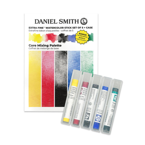 Daniel Smith Extra Fine Watercolor Sticks 5 pc Set, Core Colors