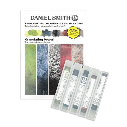 Daniel Smith Extra Fine Watercolor Sticks 5 pc Set, Granulating Power