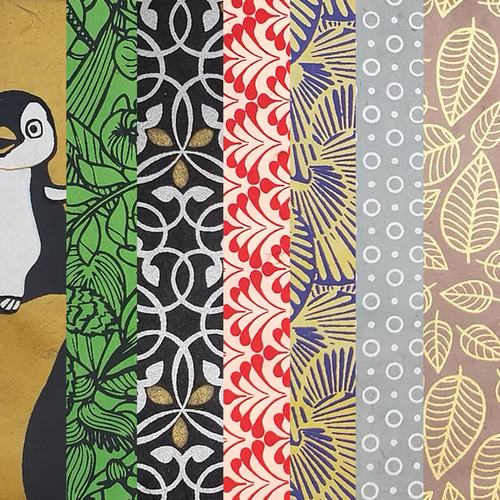 Lokta Handmade Patterned Paper, 19.5 x 29.5