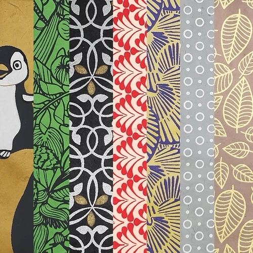 Lamali Lokta Handmade Patterned Paper, 19.5 x 29.5 